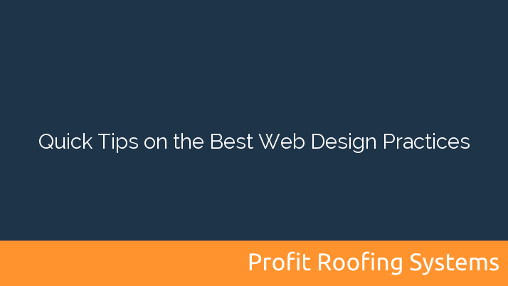 Quick Tips on the Best Web Design Practices